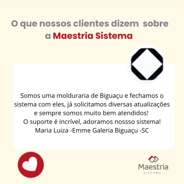 Mais um cliente satisfeito com a nossa solução e nosso suporte!
Somos imensamente gratos por termos vocês como clientes.
#clientes #feedbacks #depoimento